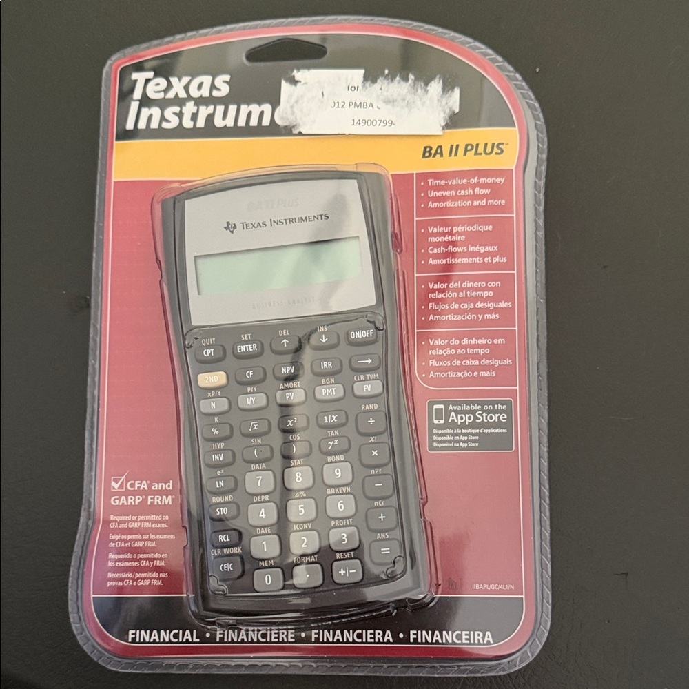 Texas Instruments BA II Plus Financial Calculator - Black - NEW